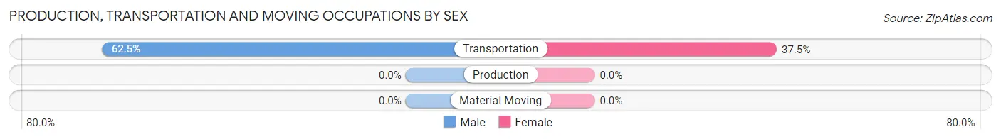 Production, Transportation and Moving Occupations by Sex in Zip Code 87116