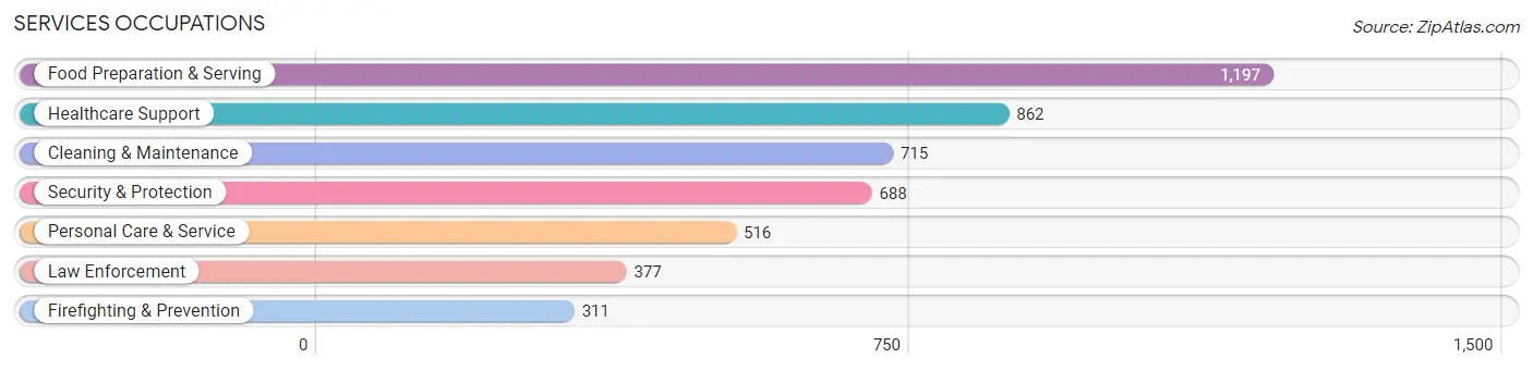 Services Occupations in Zip Code 87124