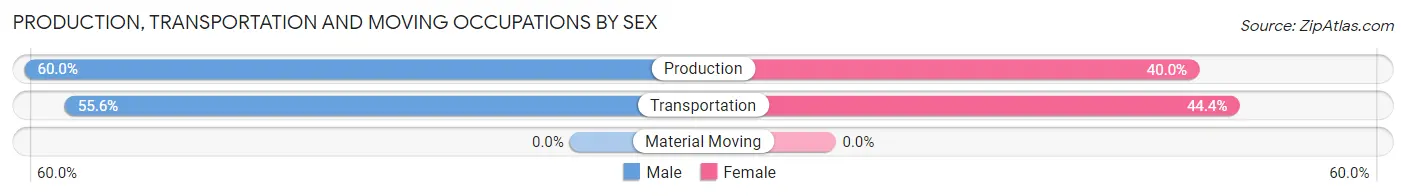 Production, Transportation and Moving Occupations by Sex in Zip Code 87312
