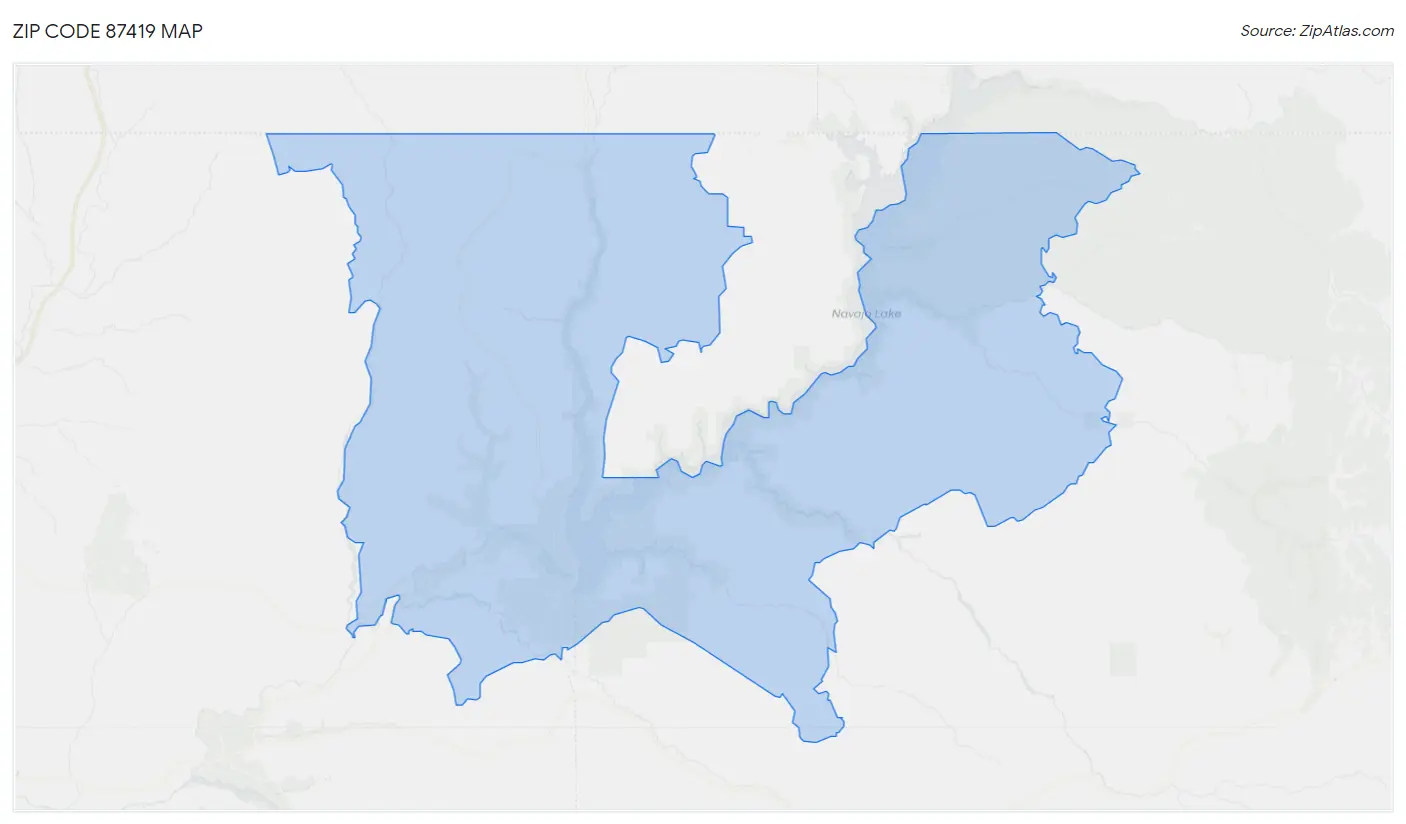 Zip Code 87419 Map