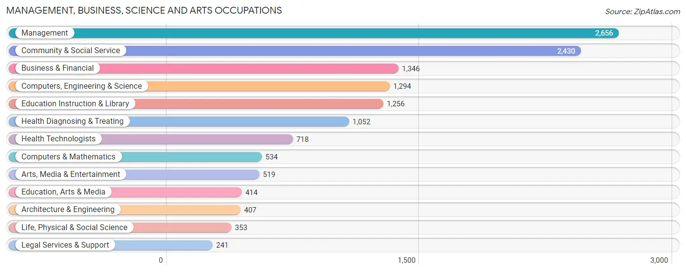 Management, Business, Science and Arts Occupations in Zip Code 87507