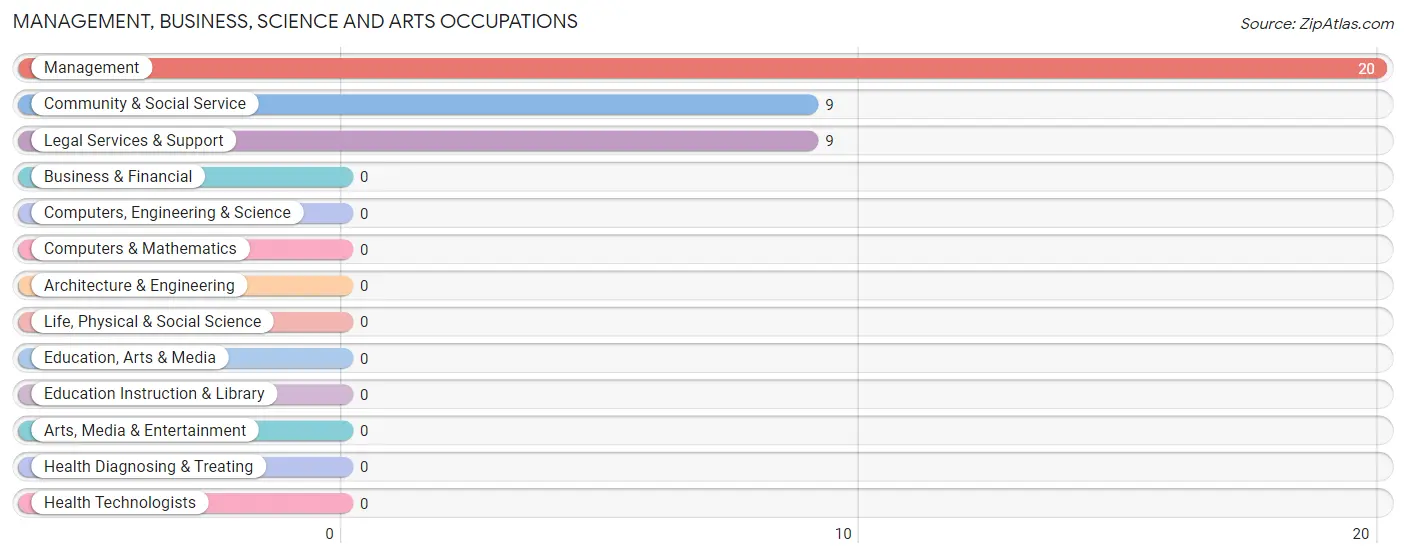 Management, Business, Science and Arts Occupations in Zip Code 87569