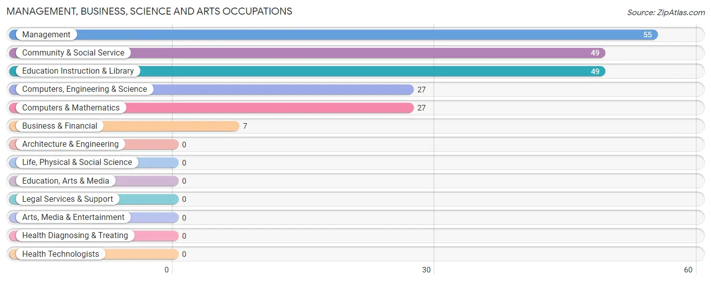 Management, Business, Science and Arts Occupations in Zip Code 87935