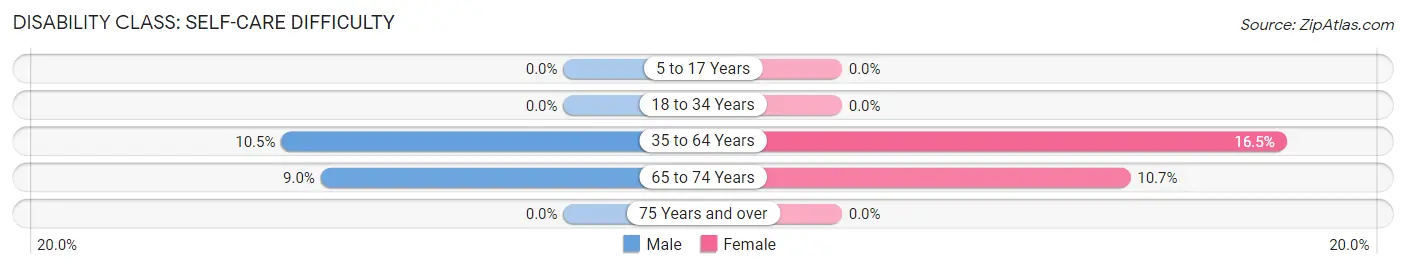 Disability in Zip Code 87942: <span>Self-Care Difficulty</span>