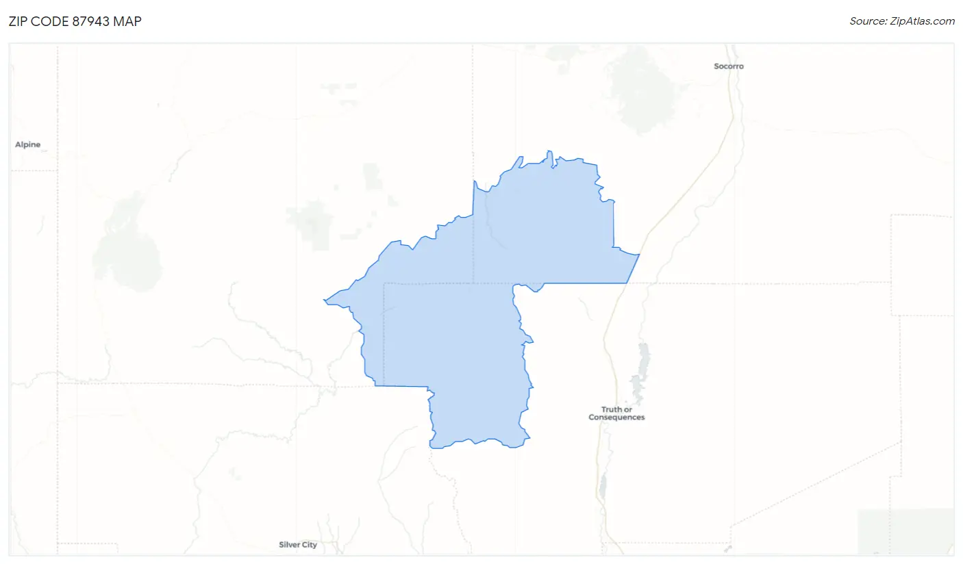 Zip Code 87943 Map