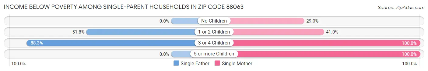 Income Below Poverty Among Single-Parent Households in Zip Code 88063