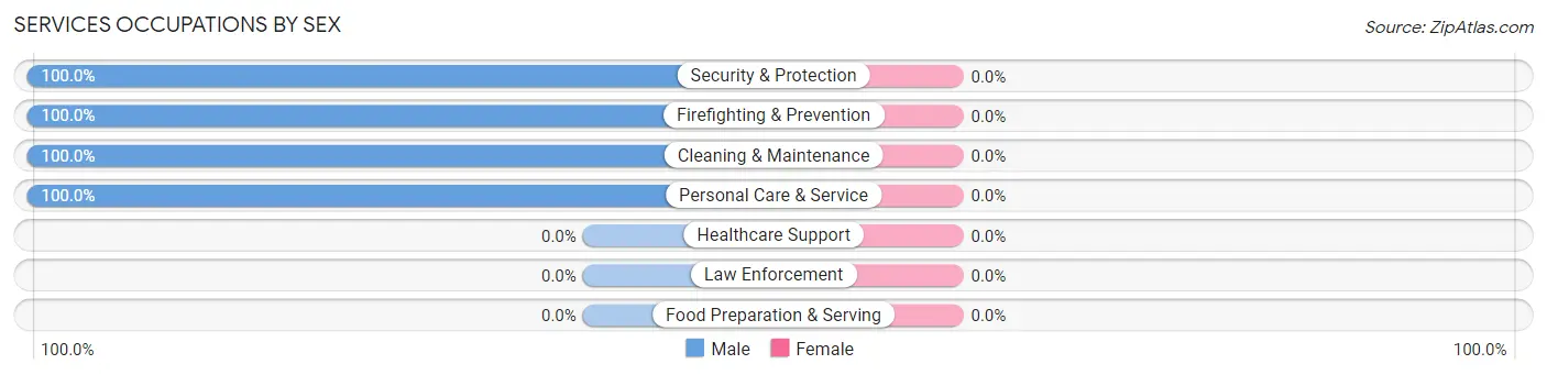 Services Occupations by Sex in Zip Code 88113