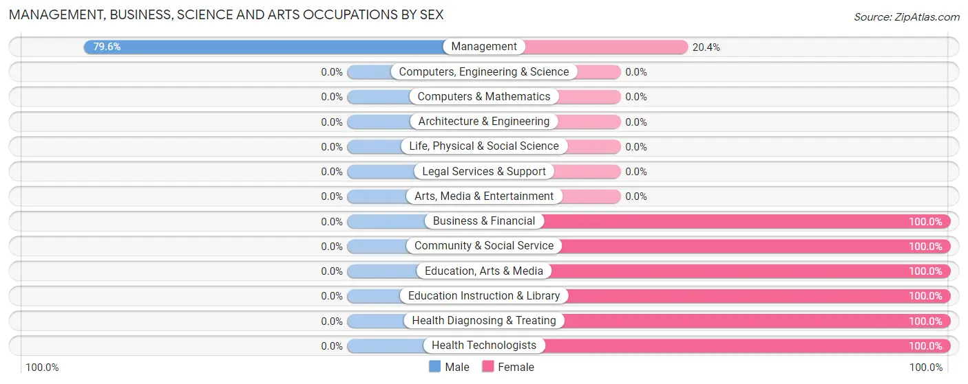 Management, Business, Science and Arts Occupations by Sex in Zip Code 88132