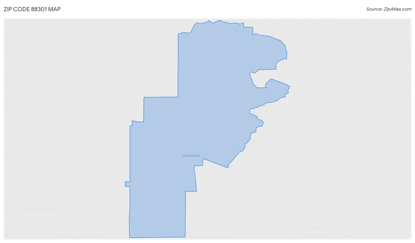 Zip Code 88301 Map