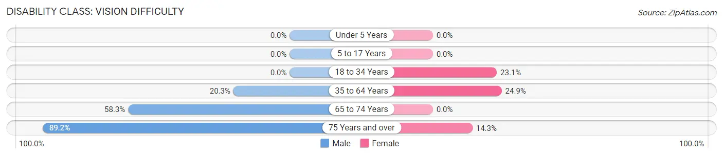 Disability in Zip Code 88311: <span>Vision Difficulty</span>