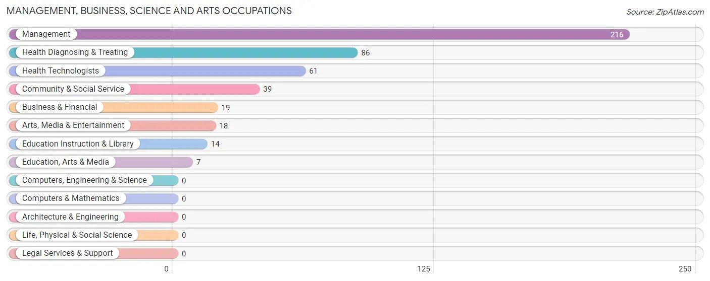 Management, Business, Science and Arts Occupations in Zip Code 88316