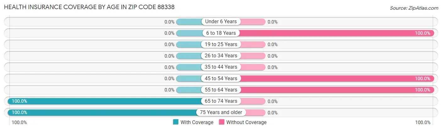 Health Insurance Coverage by Age in Zip Code 88338