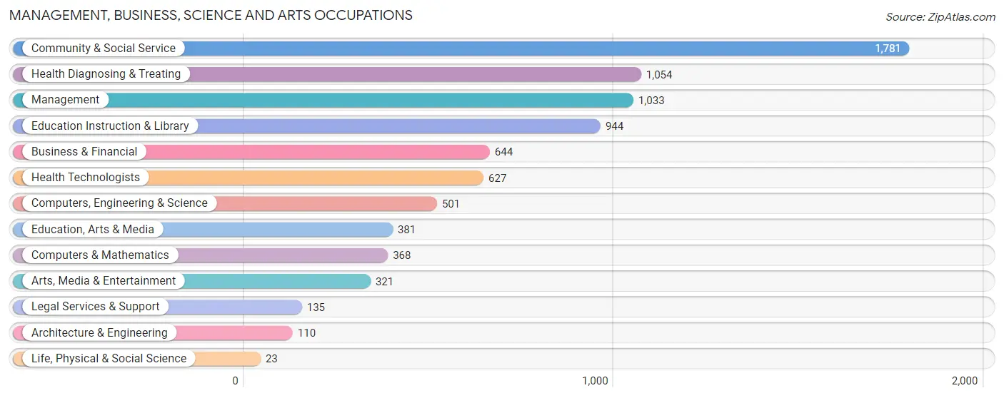 Management, Business, Science and Arts Occupations in Zip Code 89032