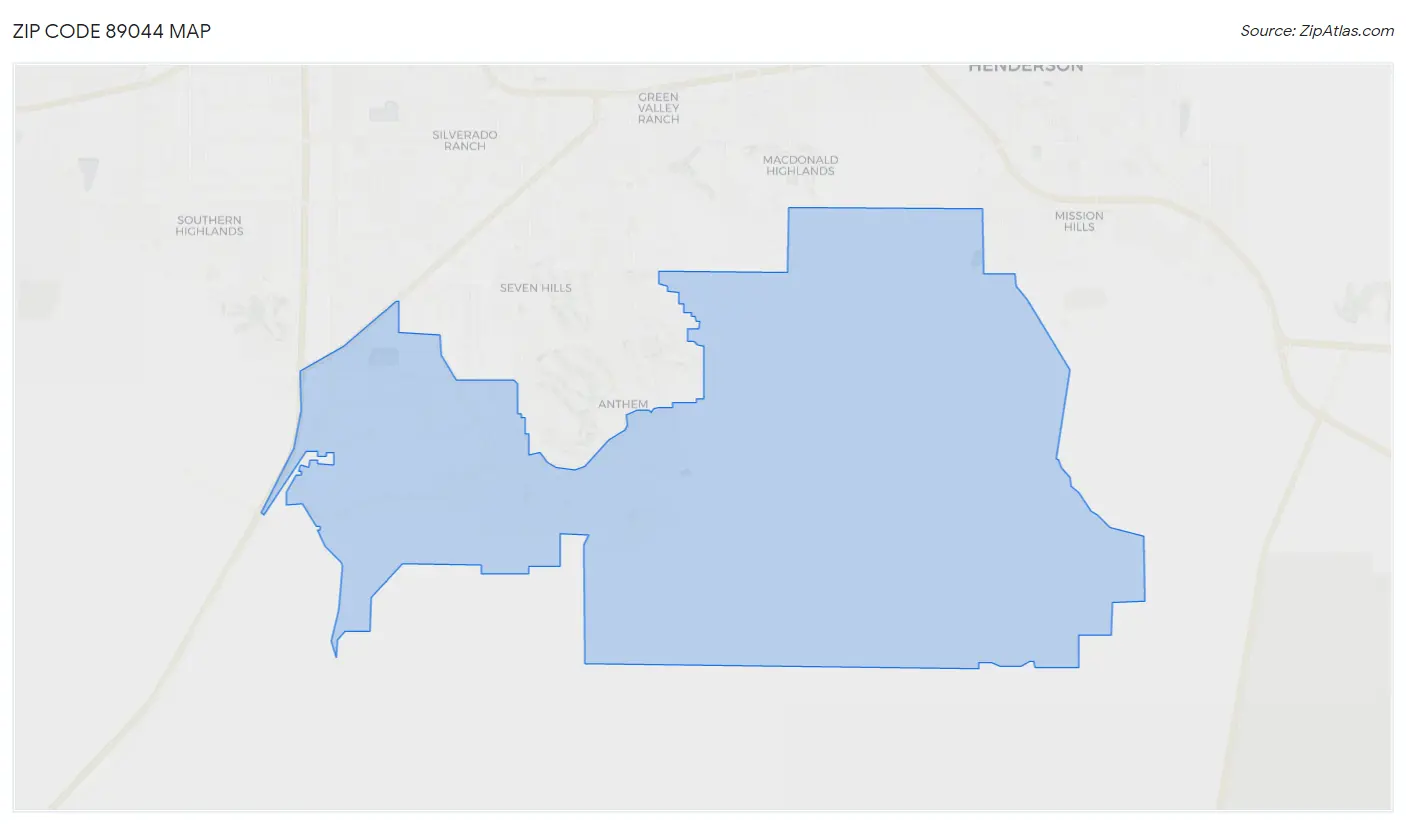 Zip Code 89044 Map