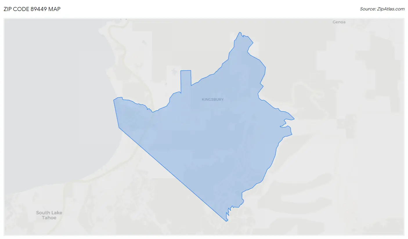 Zip Code 89449 Map