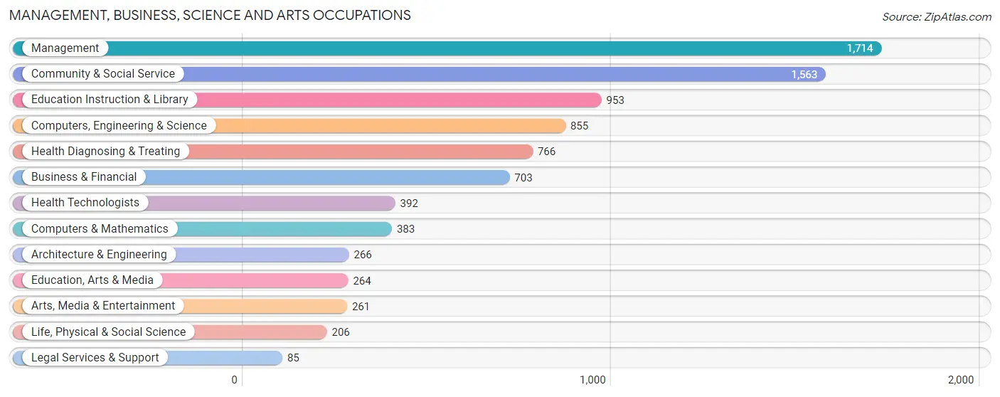 Management, Business, Science and Arts Occupations in Zip Code 89506