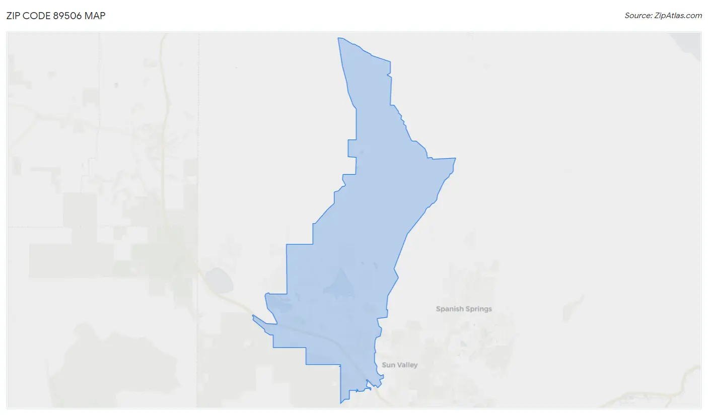 Zip Code 89506 Map