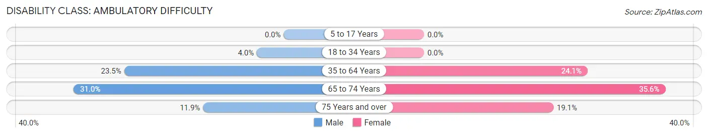 Disability in Zip Code 90013: <span>Ambulatory Difficulty</span>