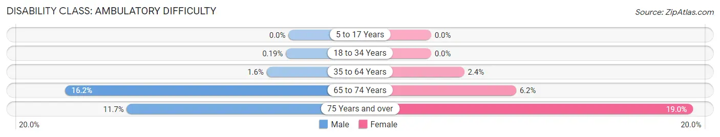 Disability in Zip Code 90291: <span>Ambulatory Difficulty</span>