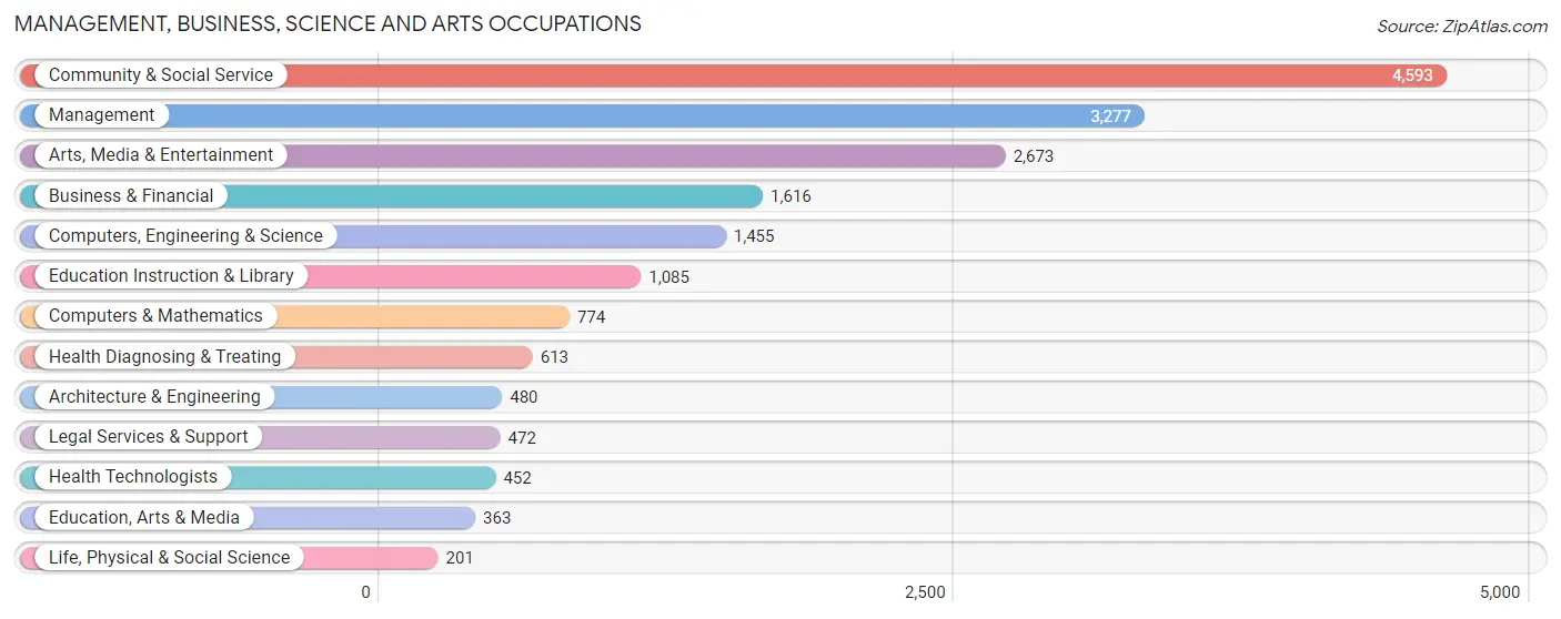 Management, Business, Science and Arts Occupations in Zip Code 90291