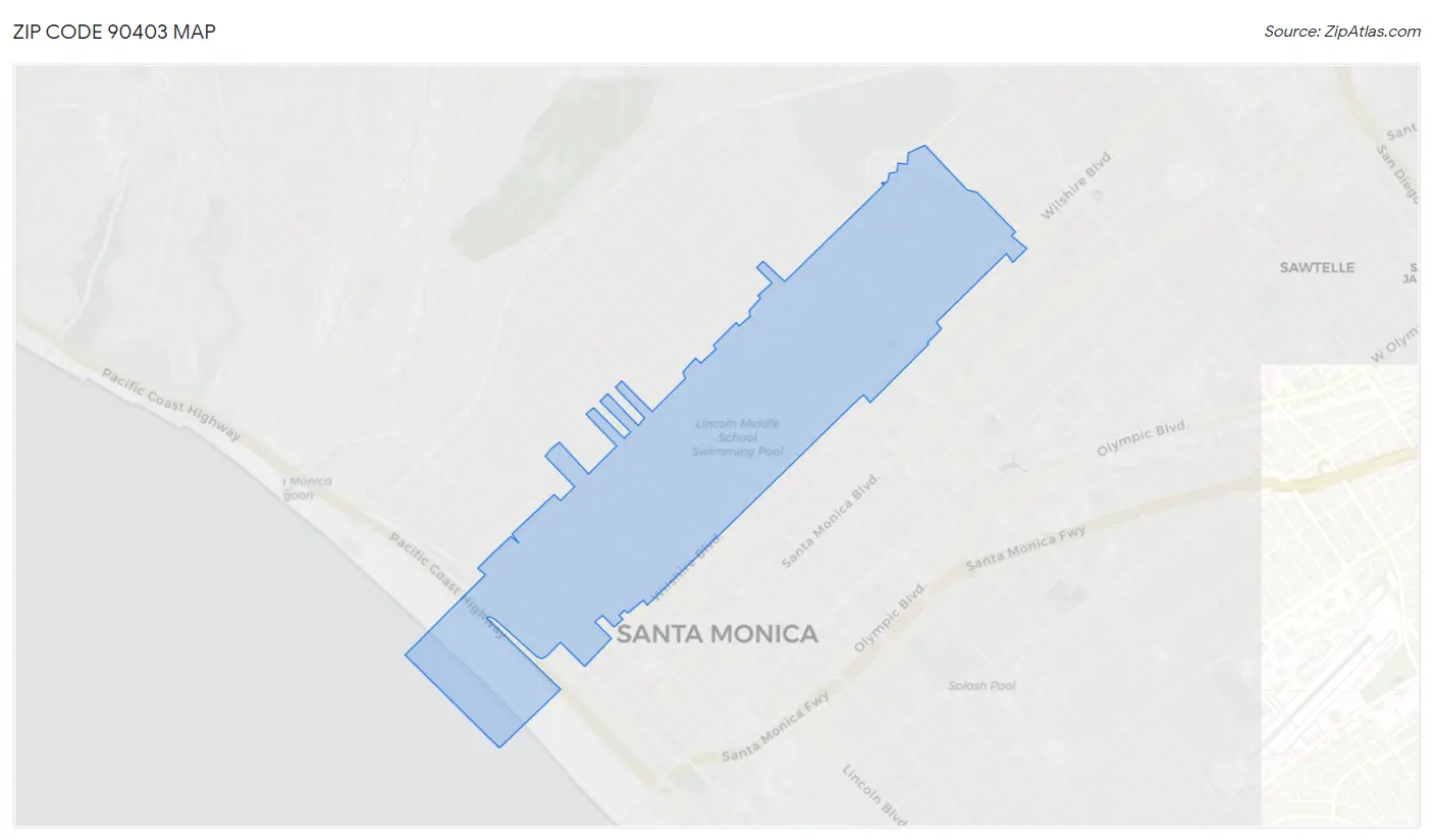 Zip Code 90403 Map
