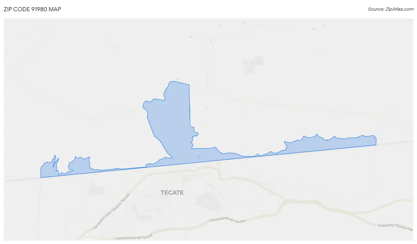 Zip Code 91980 Map