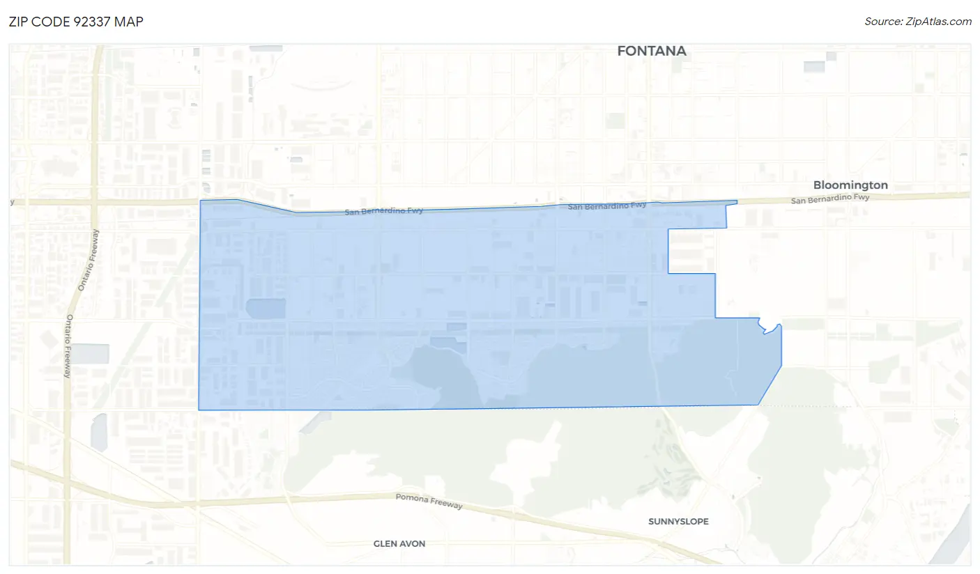 Zip Code 92337 Map