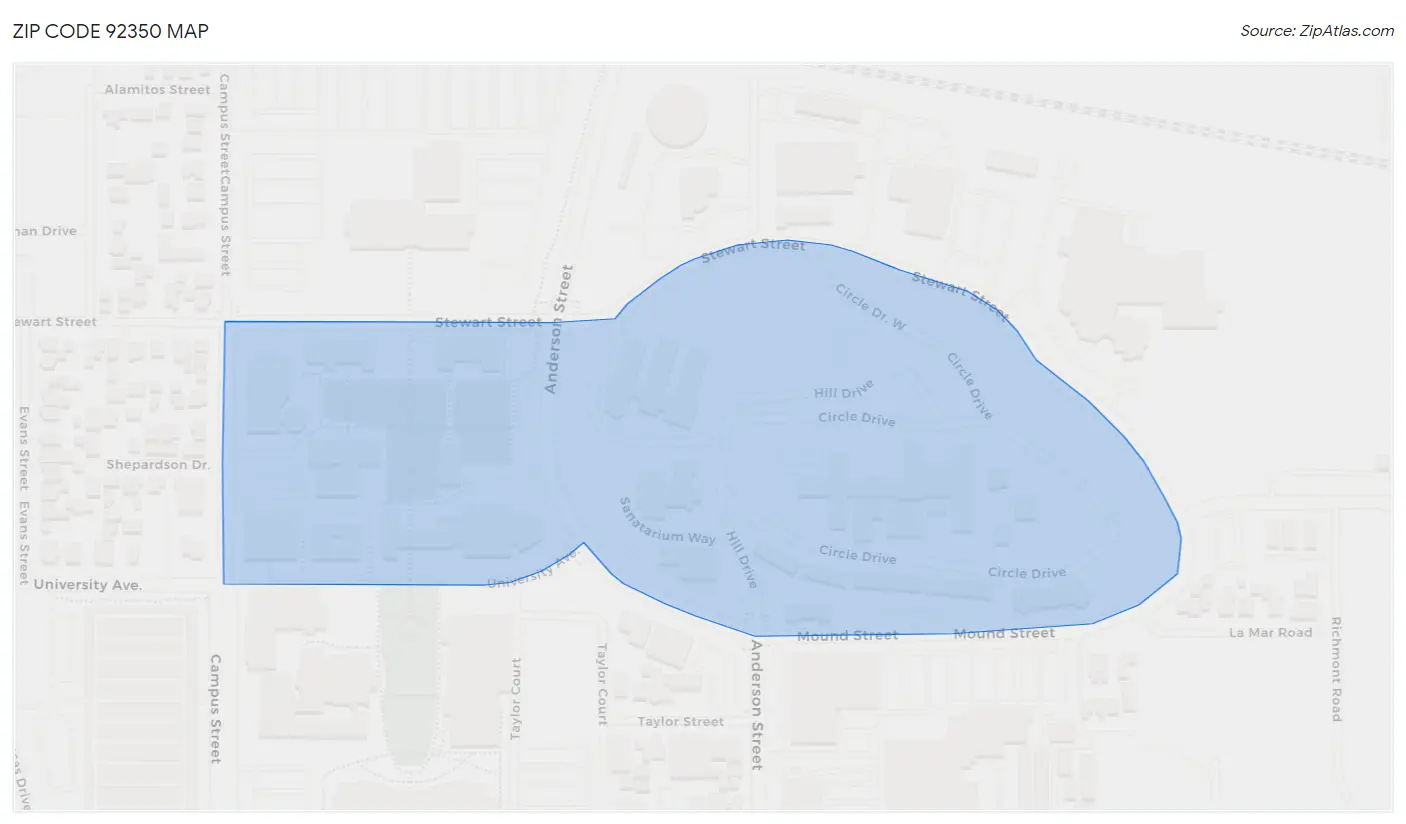 Zip Code 92350 Map