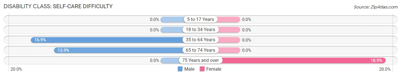 Disability in Zip Code 92401: <span>Self-Care Difficulty</span>