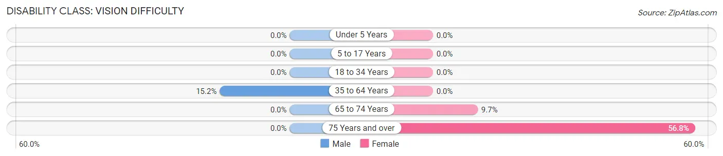 Disability in Zip Code 92401: <span>Vision Difficulty</span>