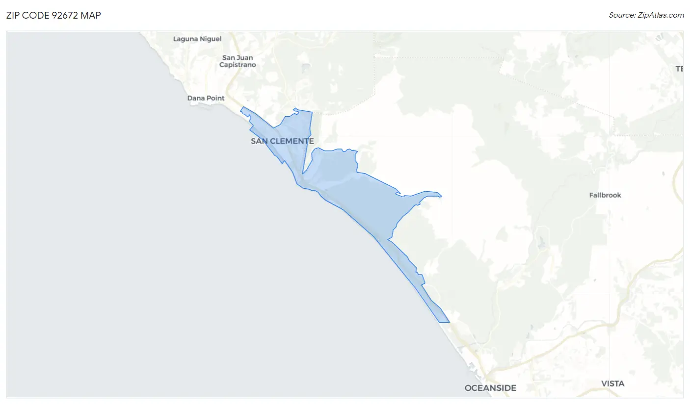 Zip Code 92672 Map