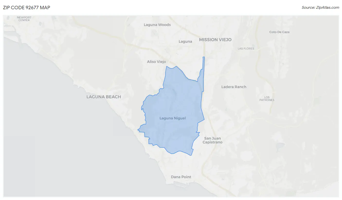 Zip Code 92677 Map