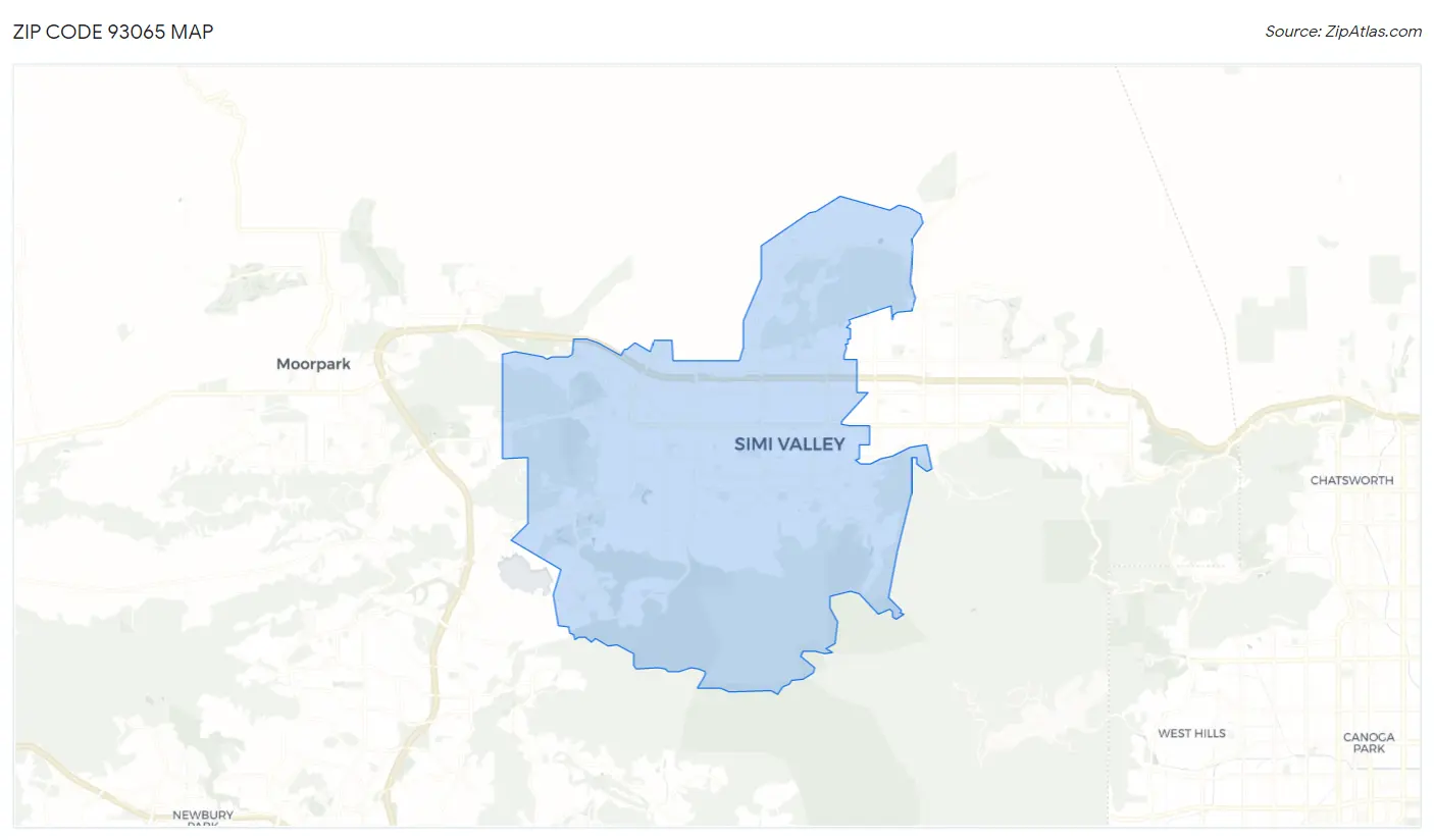 Zip Code 93065 Map