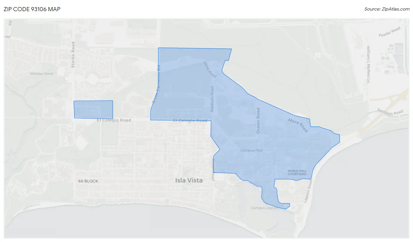 Zip Code 93106 Map