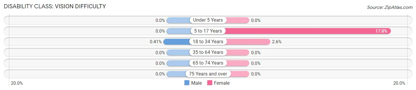 Disability in Zip Code 93106: <span>Vision Difficulty</span>