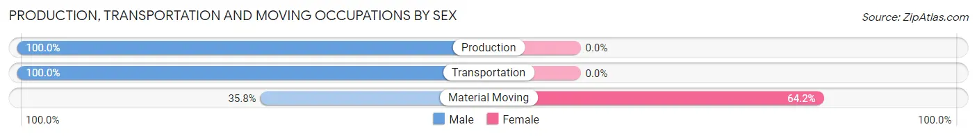 Production, Transportation and Moving Occupations by Sex in Zip Code 93202