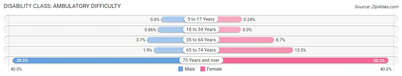 Disability in Zip Code 93311: <span>Ambulatory Difficulty</span>