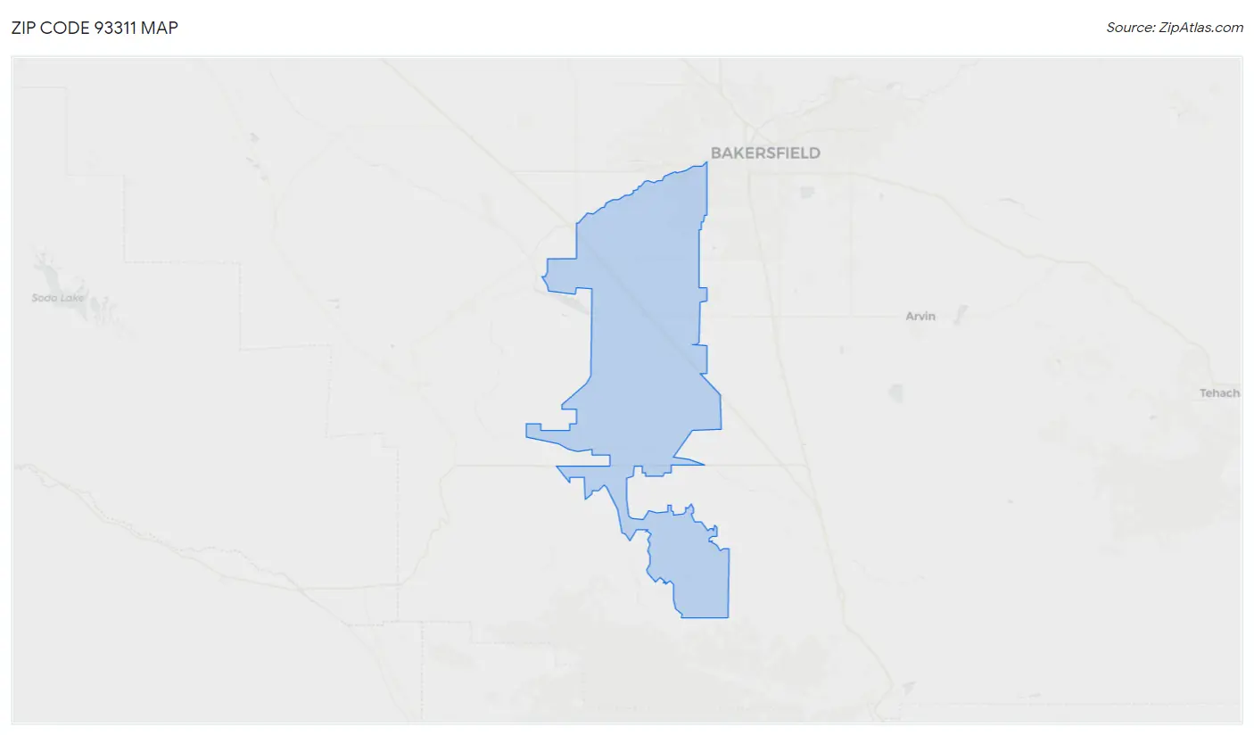 Zip Code 93311 Map