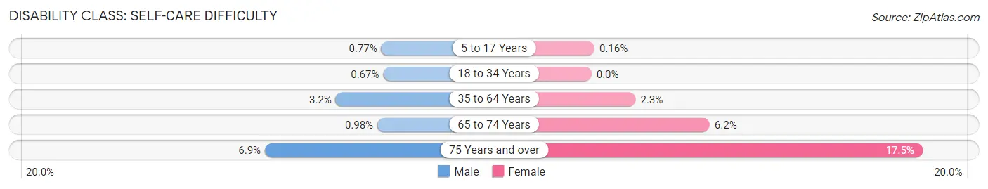 Disability in Zip Code 93311: <span>Self-Care Difficulty</span>