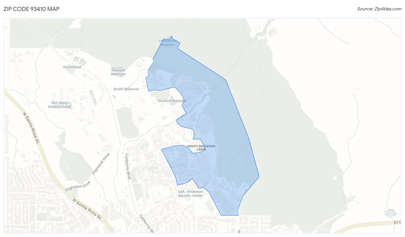 Zip Code 93410 Map