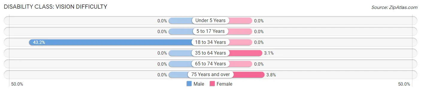 Disability in Zip Code 93527: <span>Vision Difficulty</span>