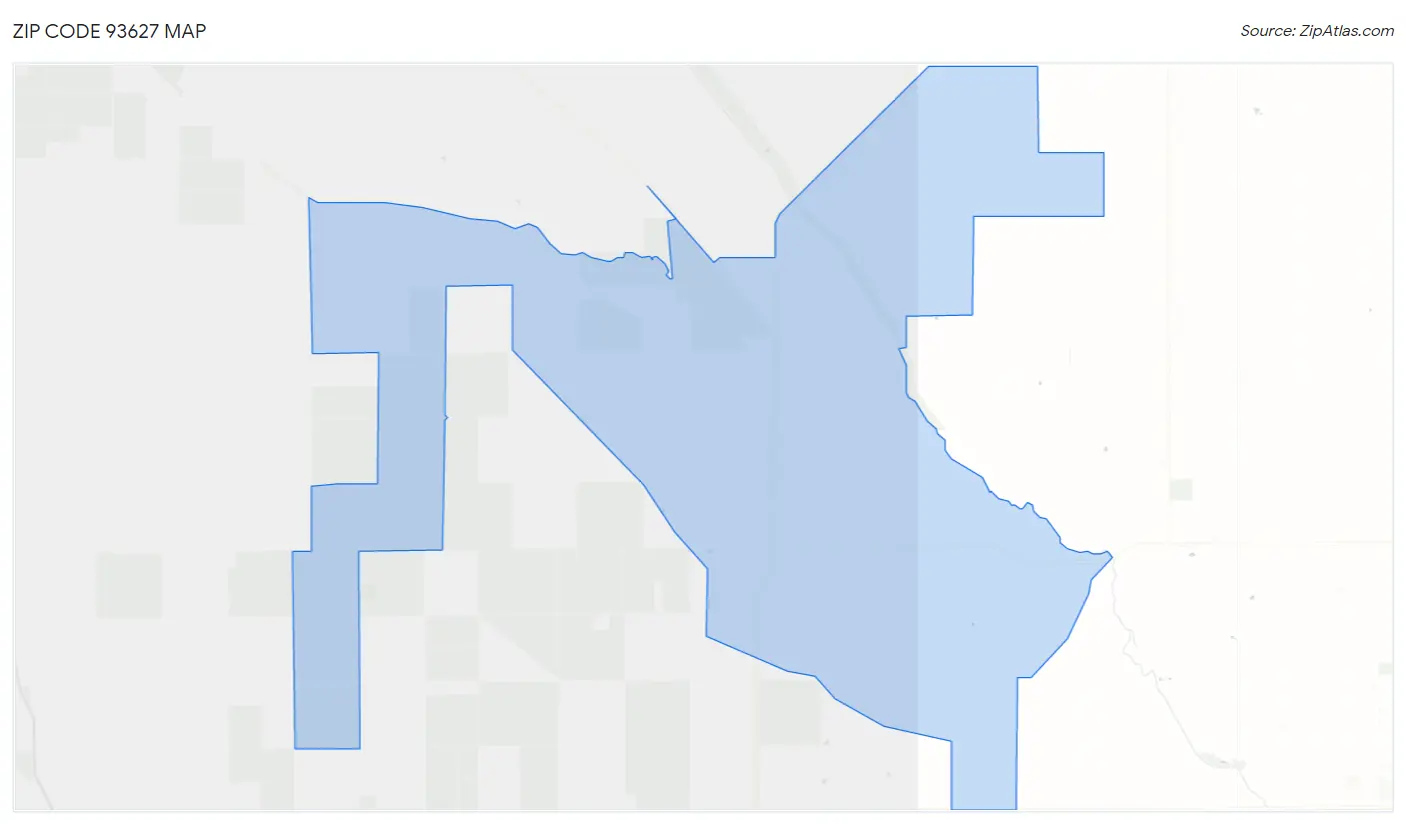 Zip Code 93627 Map