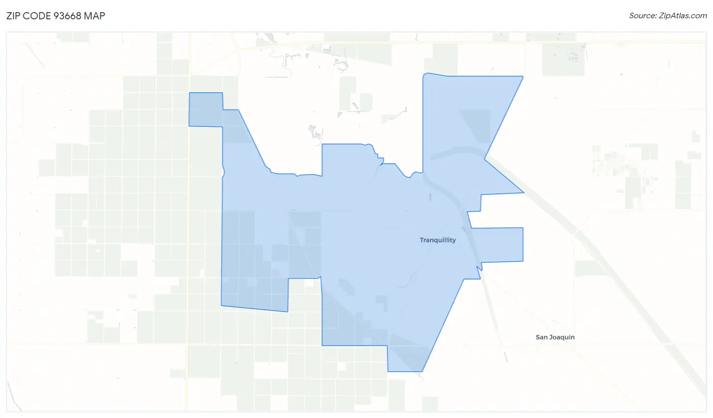 Zip Code 93668 Map