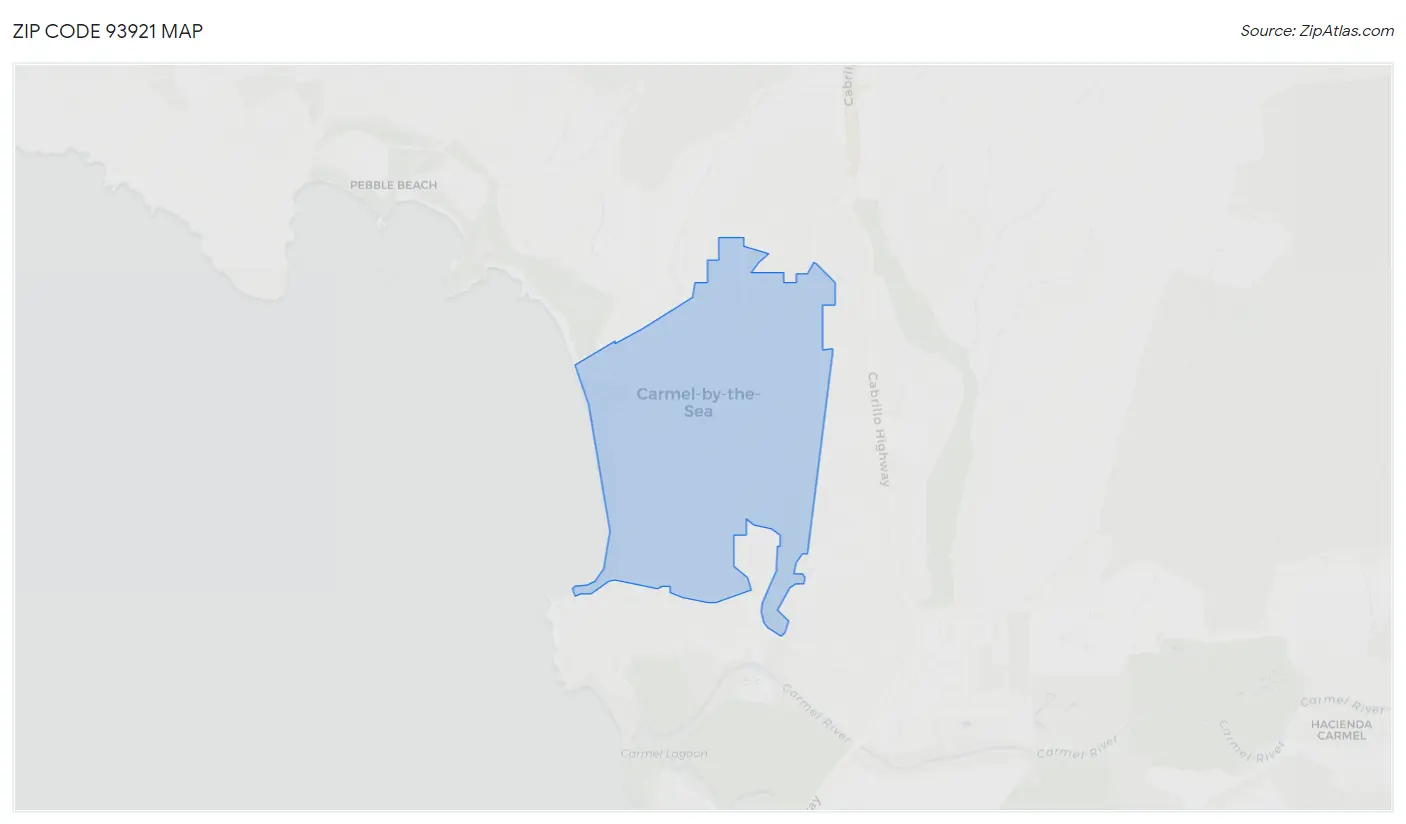 Zip Code 93921 Map