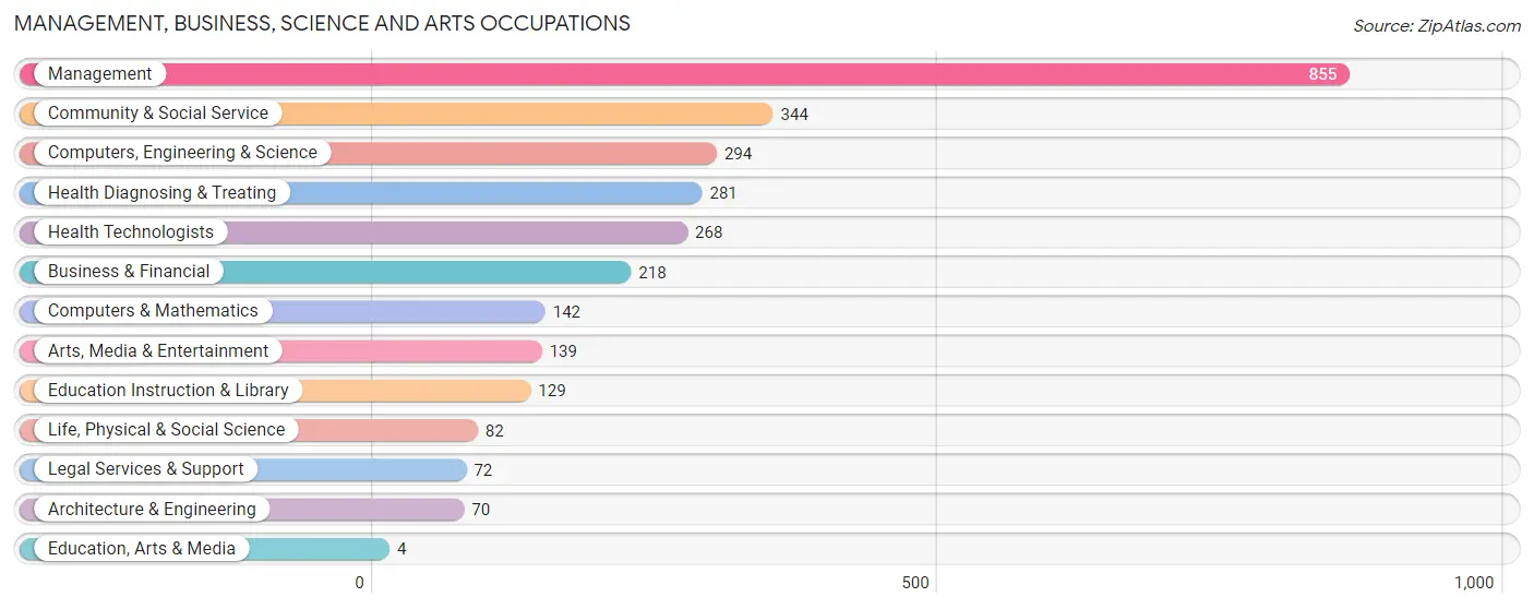 Management, Business, Science and Arts Occupations in Zip Code 94028