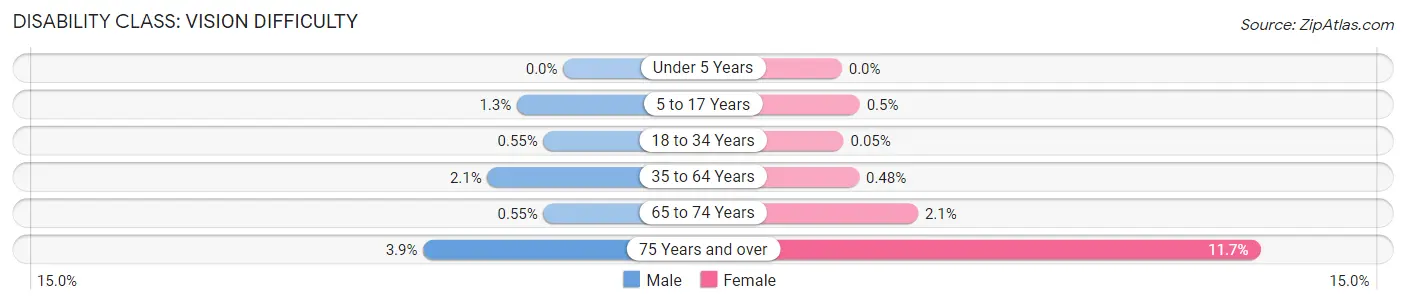 Disability in Zip Code 94080: <span>Vision Difficulty</span>