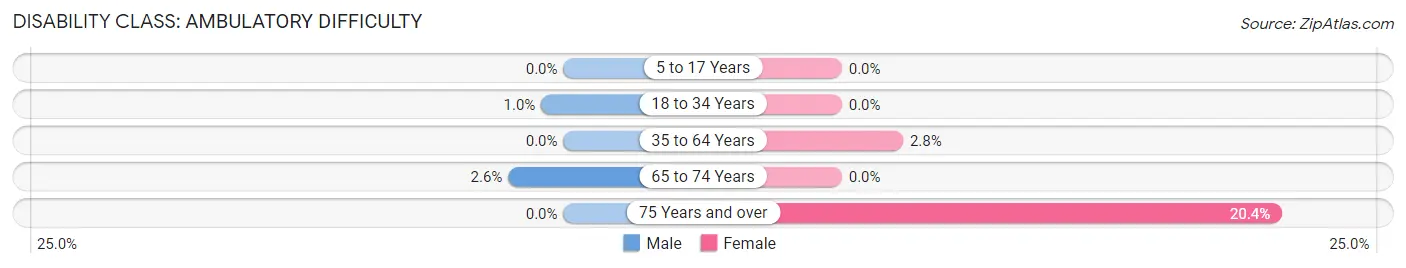 Disability in Zip Code 94105: <span>Ambulatory Difficulty</span>