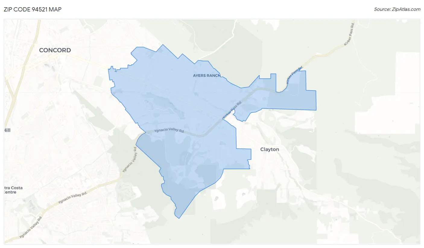 Zip Code 94521 Map