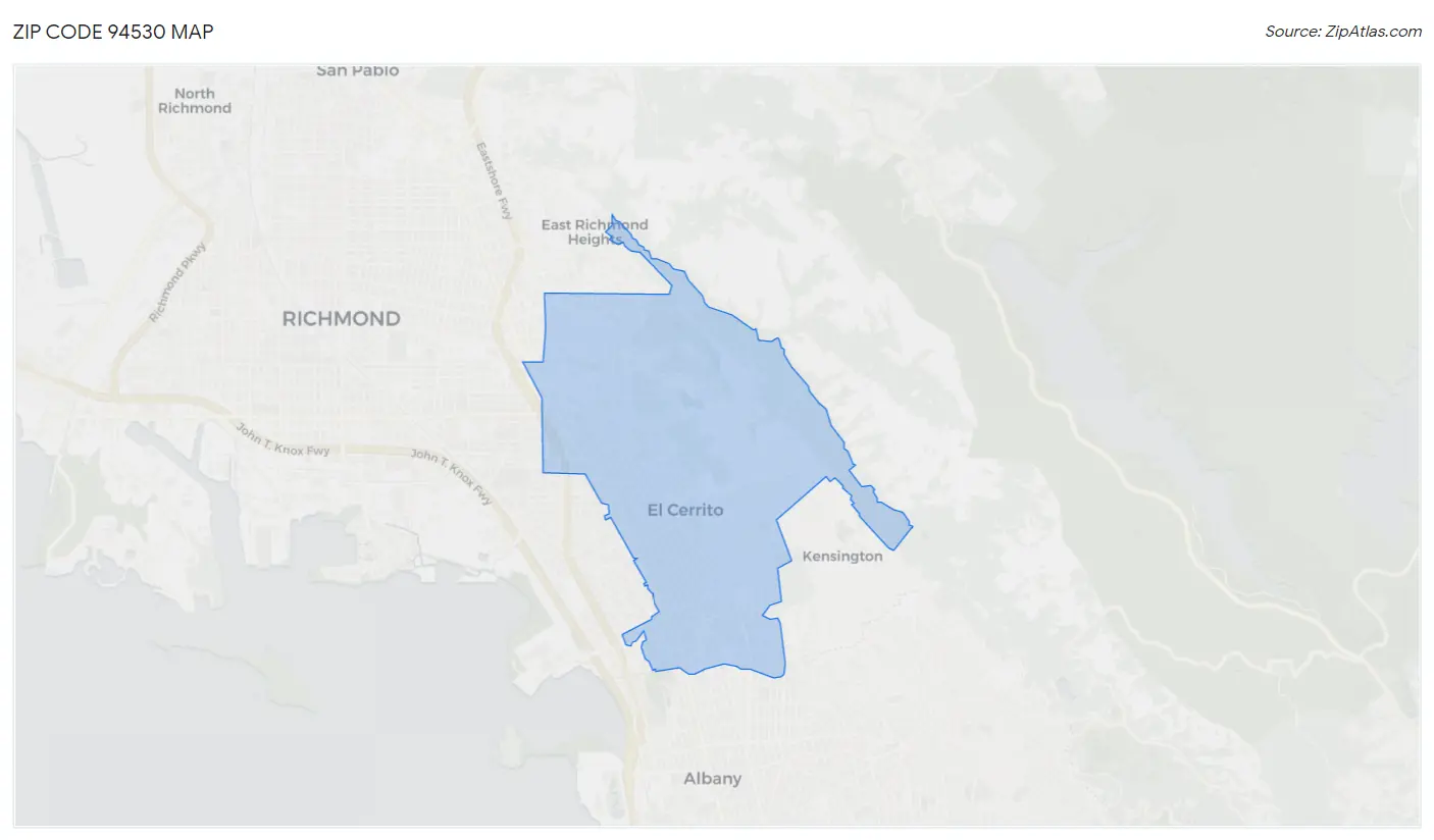 Zip Code 94530 Map