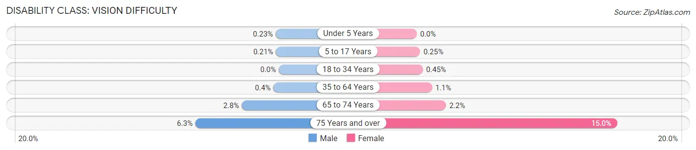 Disability in Zip Code 94536: <span>Vision Difficulty</span>